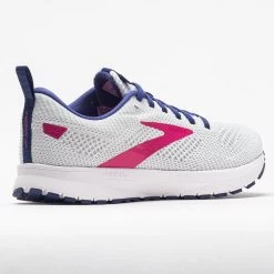 Brooks Revel 5 Women's White/Navy/Pink -All Shoes Sales 047265 6
