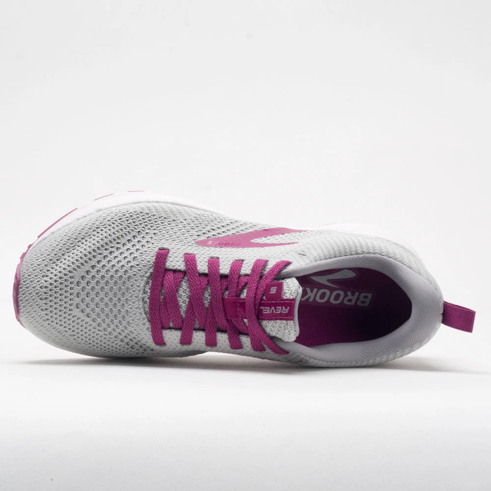 Brooks Revel 5 Women's Gray/White/Baton Rouge 3 Brooks Revel 5 Women's Gray/White/Baton Rouge - Image 3