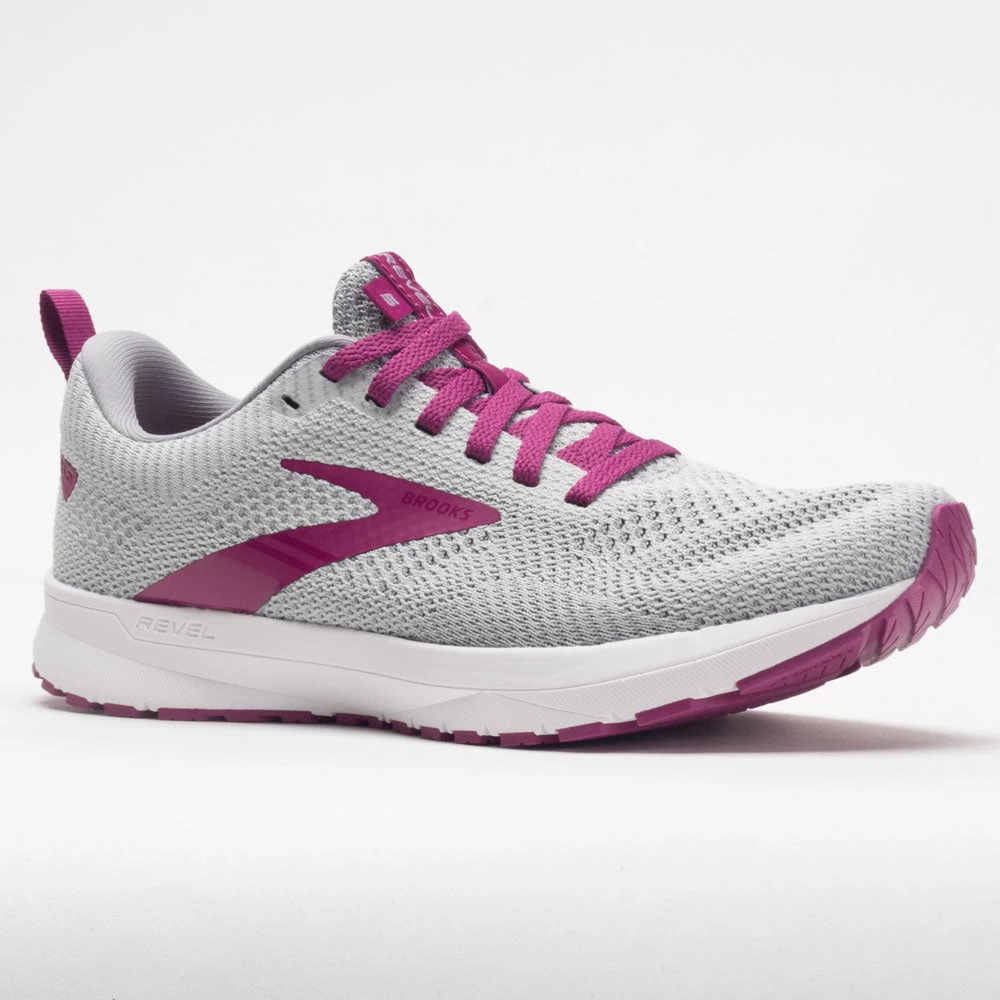 Brooks Revel 5 Women's Gray/White/Baton Rouge 5 Brooks Revel 5 Women's Gray/White/Baton Rouge - Image 5