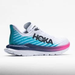 HOKA Mach 5 Women's White/Scuba Blue -All Shoes Sales 048542 6