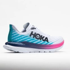 HOKA Mach 5 Men's White/Scuba Blue -All Shoes Sales 048548 6