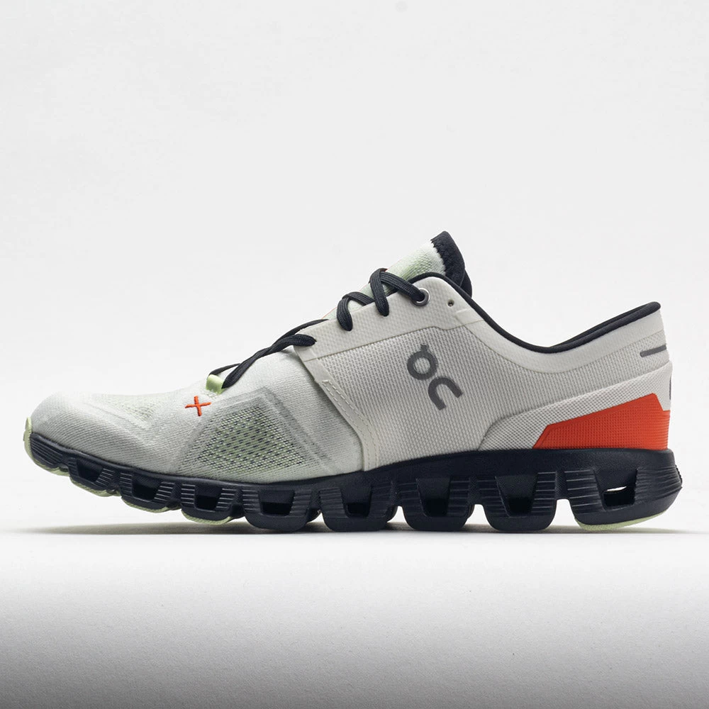 On Running On Cloud X 3 Men's Ivory/Flame 2 On Running On Cloud X 3 Men's Ivory/Flame - Image 2